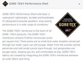 Gore-Tex® Performace Shell